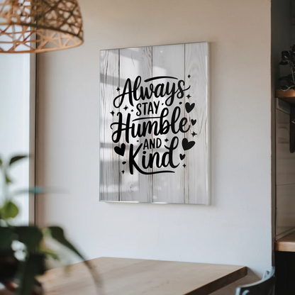 Bild Mit Acrylglas Always Stay Humble and Kind