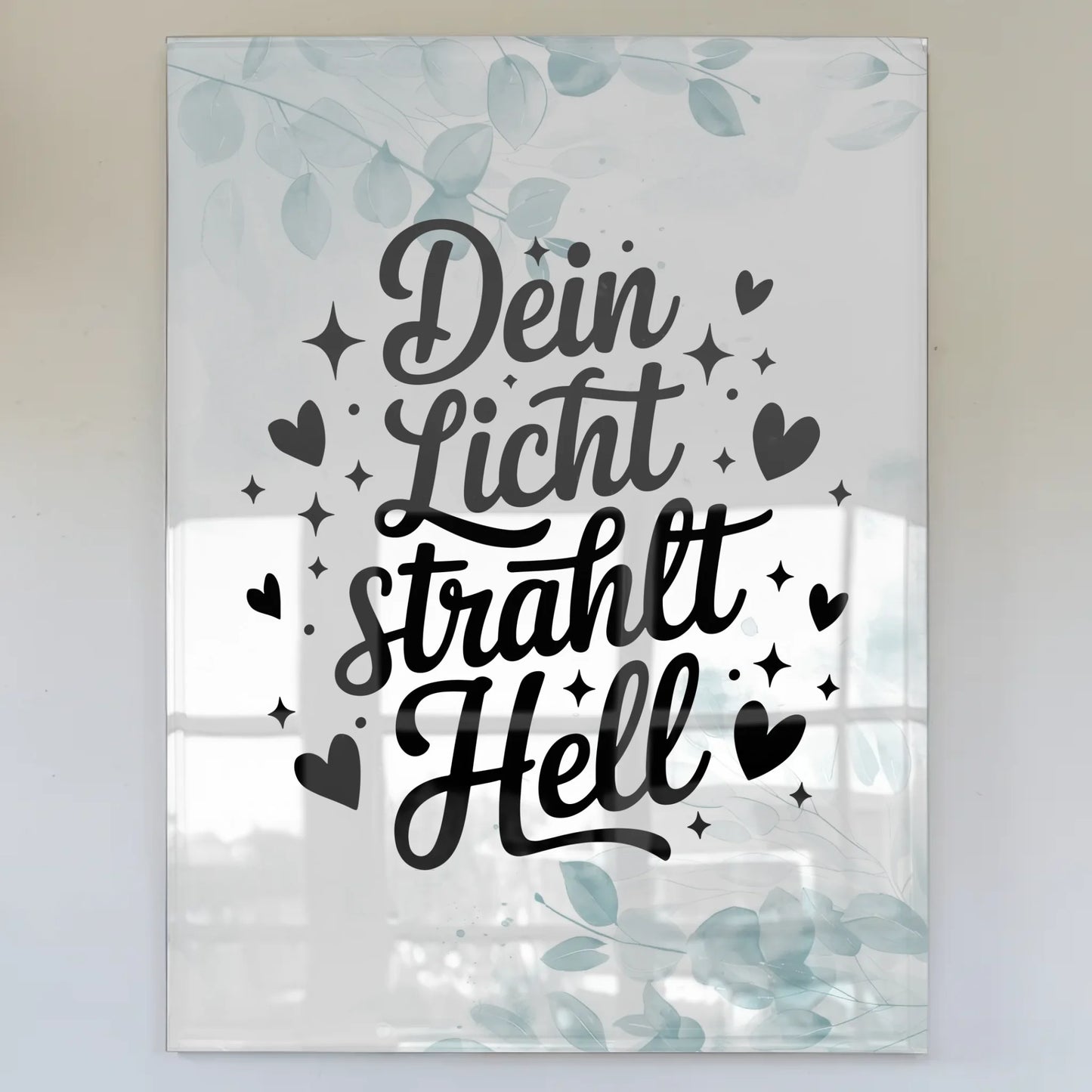 Bild Mit Acrylglas Dein Licht strahlt hell Geschenk Spruch Wandbild