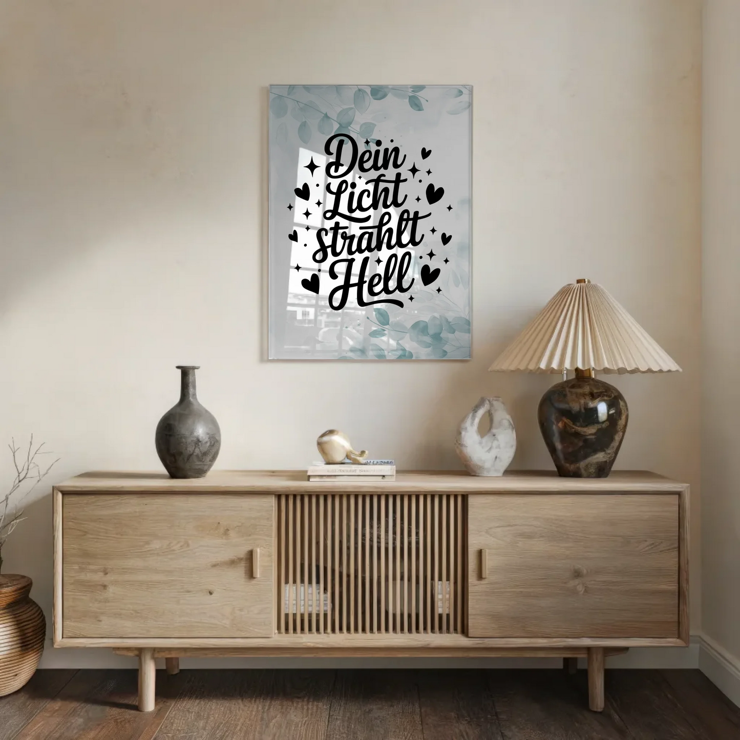 Bild Mit Acrylglas Dein Licht strahlt hell Geschenk Spruch Wandbild