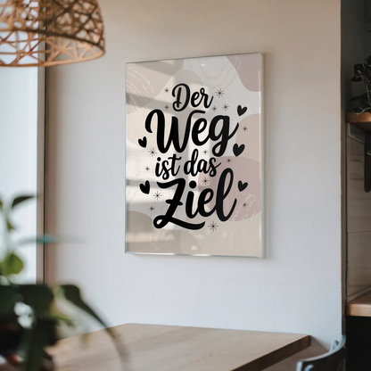 Acrylglas Mit Foto Der Weg ist das Ziel Geschenkidee