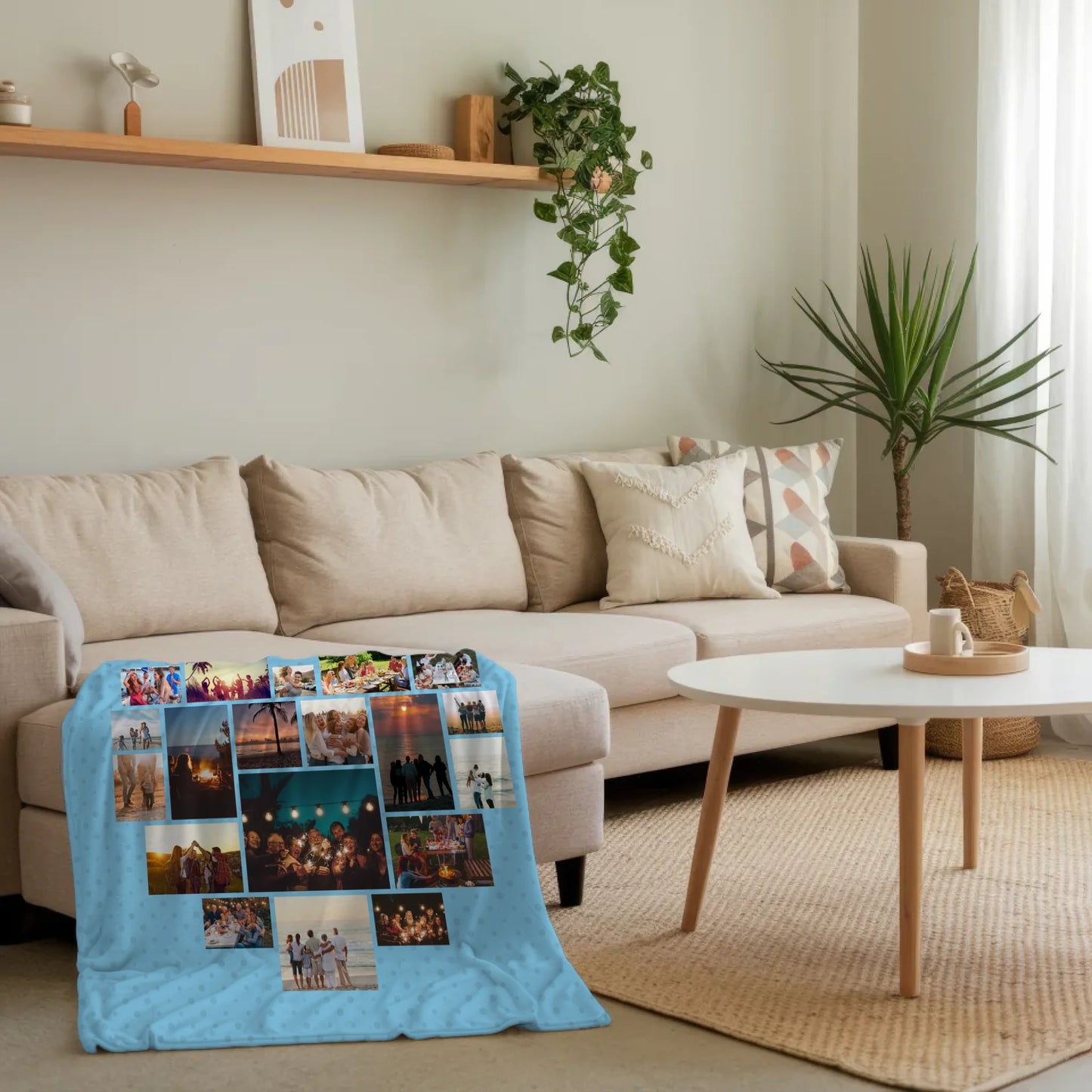 Foto Auf Decke Personalisiert Opa Fotocollage Zum Kuscheln Gern