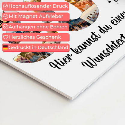 Fotoboard Magnet Poster mit Unterschriften 30 Geburtstag Kuchen