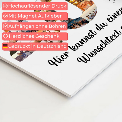 Fotoboard Poster magnetisch mit Wunschtext 40 Geburtstag