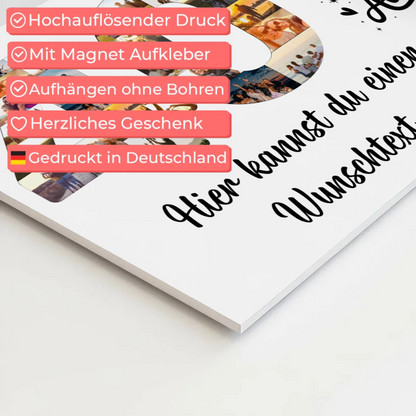 Fotoboard Poster magnetisch mit Wunschtext 40 Geburtstag
