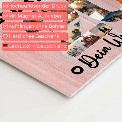 Magnetisches Fotoboard mit Unterschriften 20 Geburtstag Freundin