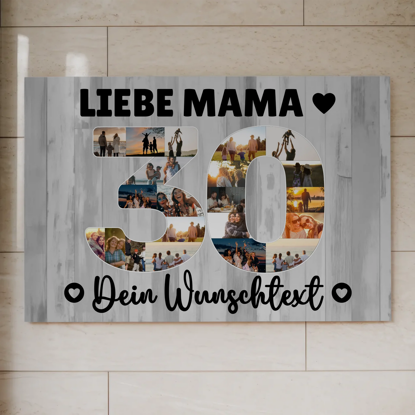 Fotoboard Poster magnetisch mit Wunschtext 30 Geburtstag Mama