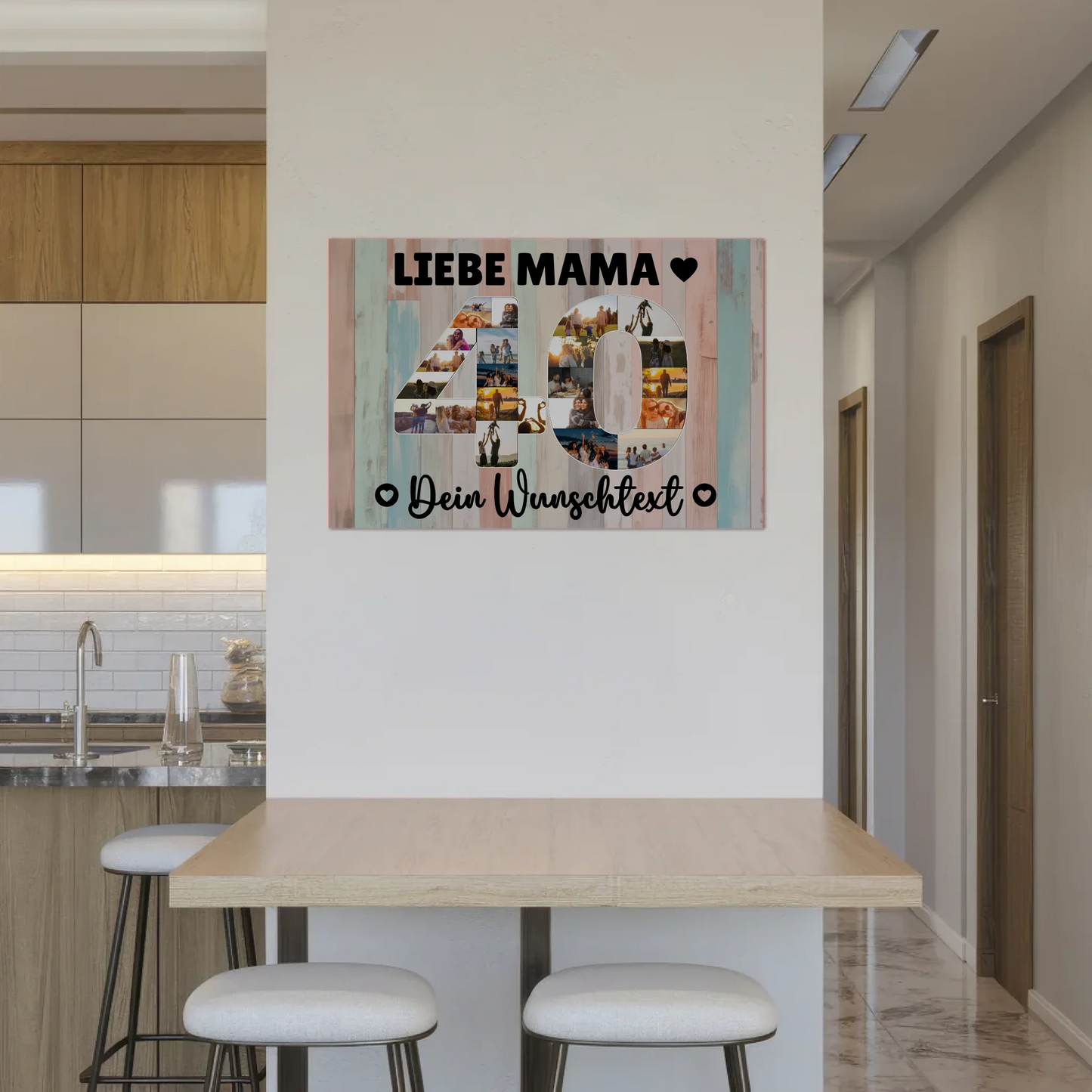 Magnetisches Fotoboard mit Unterschriften 40 Geburtstag Mama