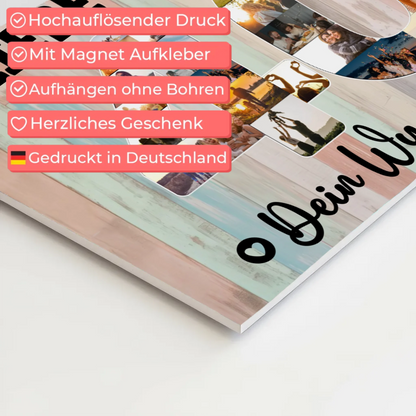 Magnetisches Fotoboard mit Unterschriften 40 Geburtstag Mama
