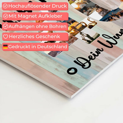 Magnetisches Fotoboard mit Unterschriften 40 Geburtstag Mama
