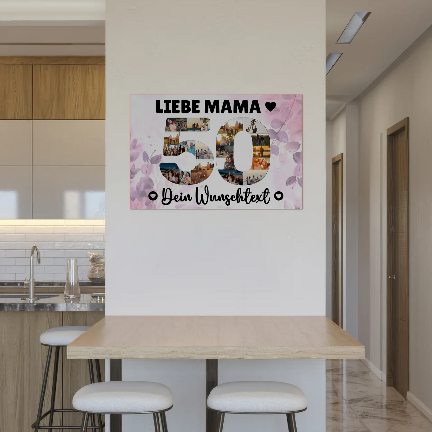 Magnet Poster mit Wunschtext 50 Geburtstag Mama Geschenk