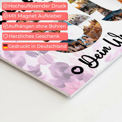 Magnet Poster mit Wunschtext 50 Geburtstag Mama Geschenk