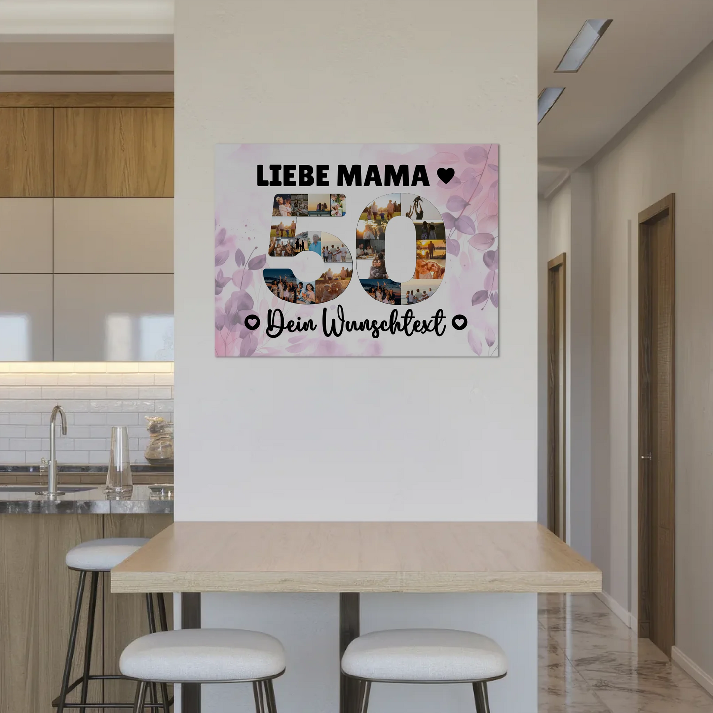Magnet Poster mit Wunschtext 50 Geburtstag Mama Geschenk