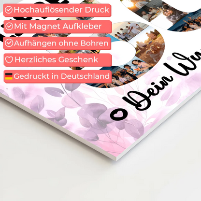 Magnet Poster mit Wunschtext 50 Geburtstag Mama Geschenk