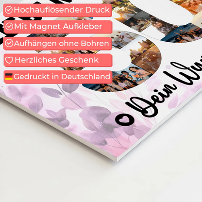 Magnet Poster mit Wunschtext 50 Geburtstag Mama Geschenk