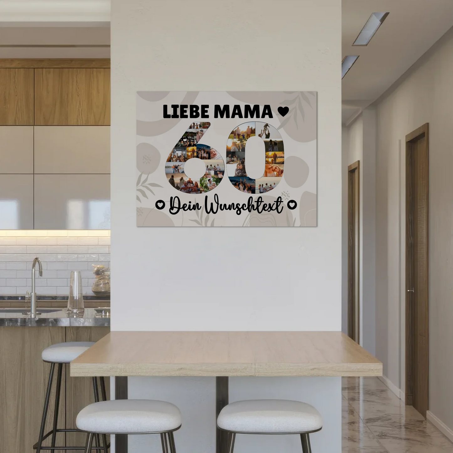 Magnet Wandbild mit Unterschriften 60 Geburtstag Mama
