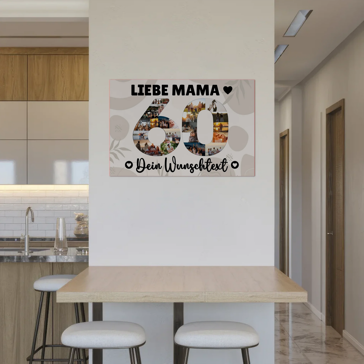 Magnet Wandbild mit Unterschriften 60 Geburtstag Mama