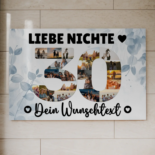 Magnet Poster mit Wunschtext 30 Geburtstag Nichte