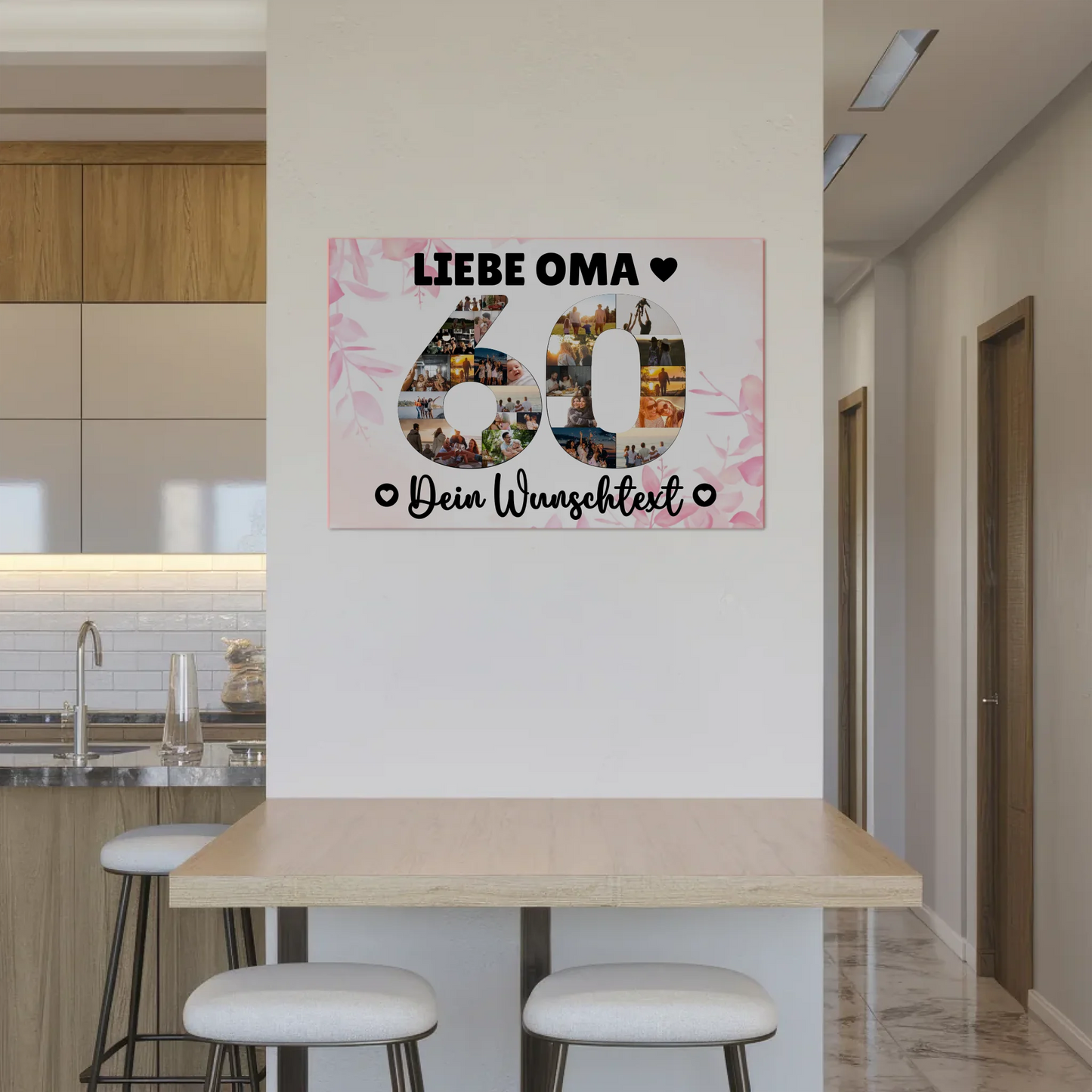 Magnet Wandbild mit Unterschriften 60 Geburtstag Oma