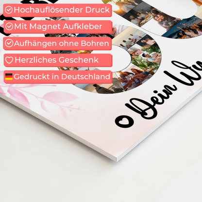 Magnet Wandbild mit Unterschriften 60 Geburtstag Oma