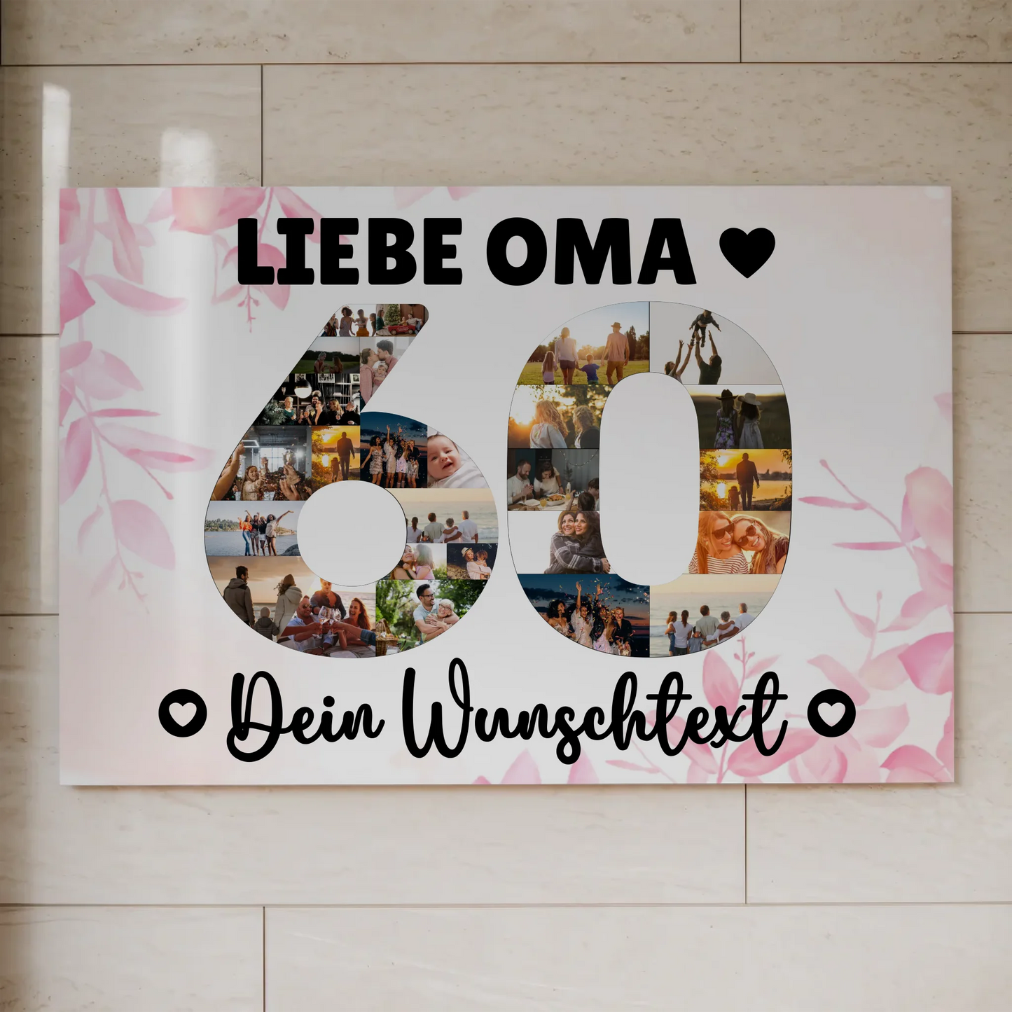 Magnet Wandbild mit Unterschriften 60 Geburtstag Oma