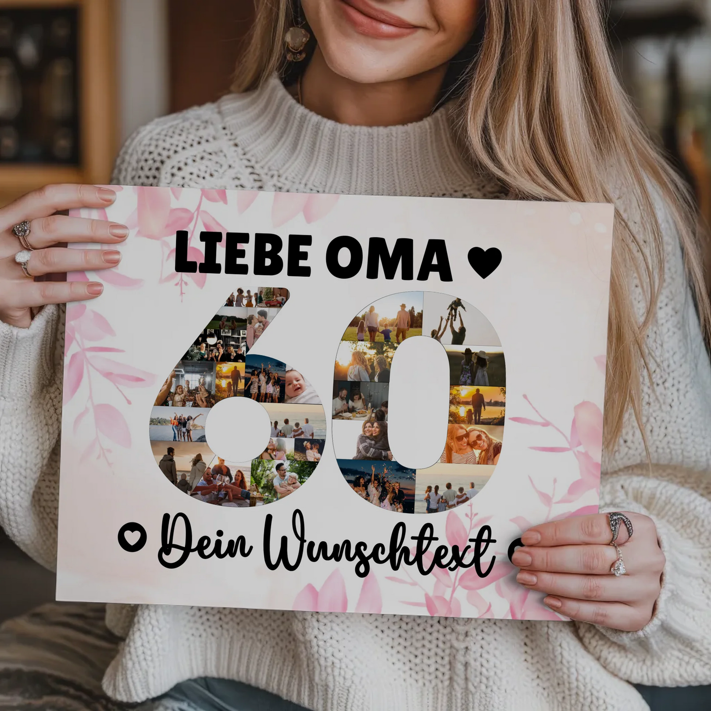 Magnet Wandbild mit Unterschriften 60 Geburtstag Oma