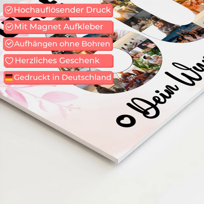 Magnet Wandbild mit Unterschriften 60 Geburtstag Oma