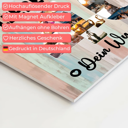 Magnetisches Fotoboard mit Unterschriften 40 Geburtstag Mama