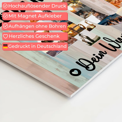 Magnetisches Fotoboard mit Unterschriften 40 Geburtstag Mama