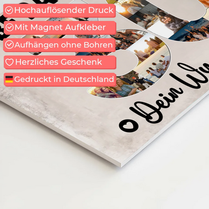 Magnetisches Fotoboard mit Unterschriften 30 Geburtstag Patentante