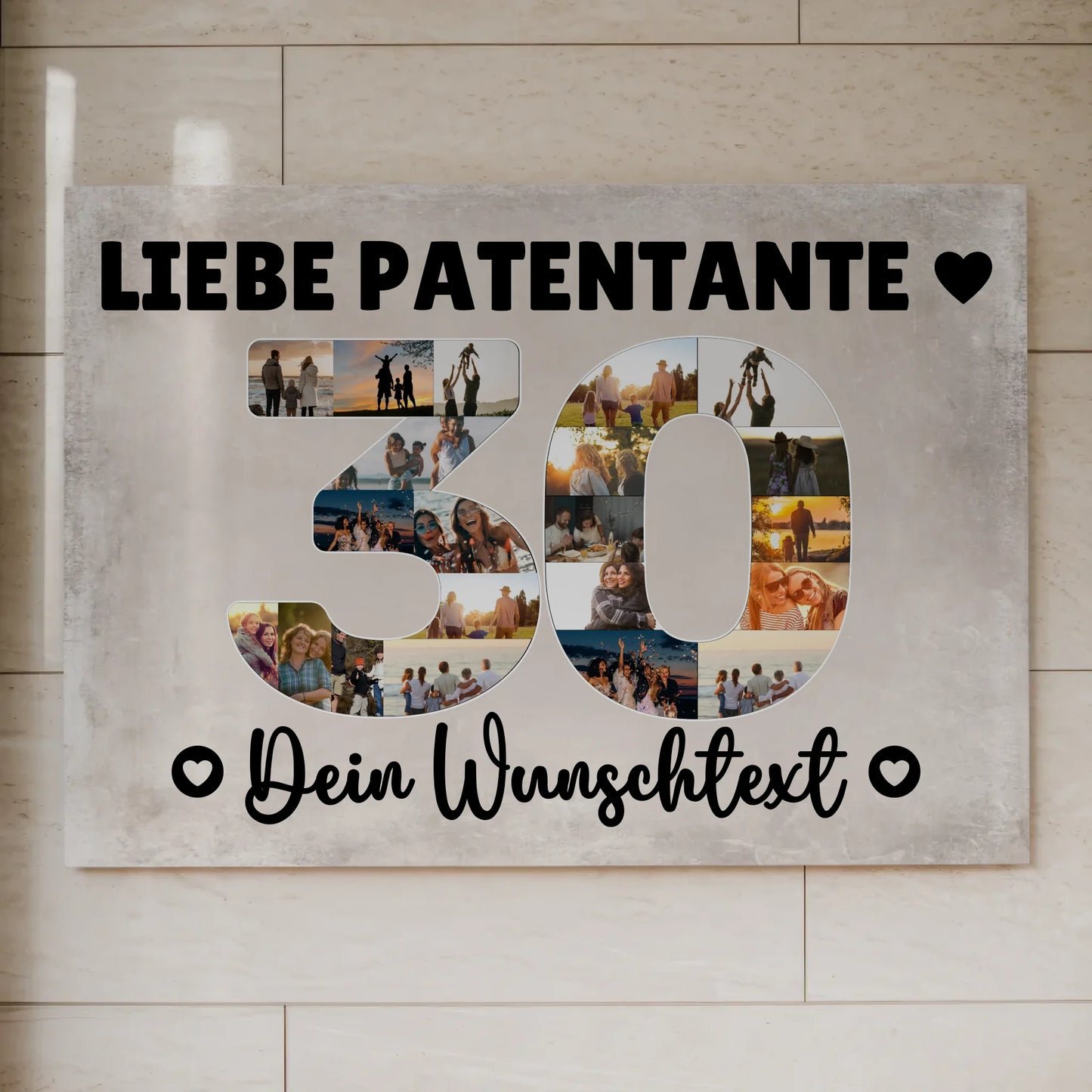Magnetisches Fotoboard mit Unterschriften 30 Geburtstag Patentante