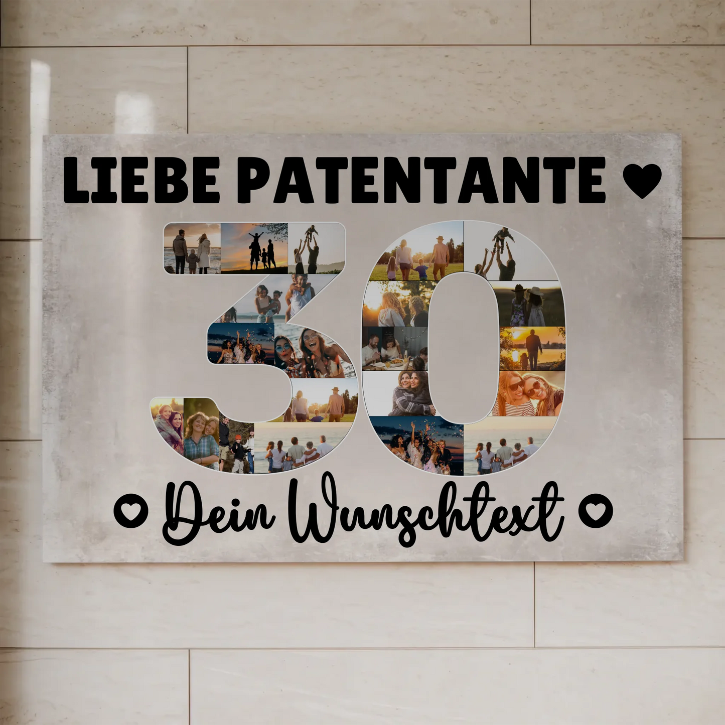 Magnetisches Fotoboard mit Unterschriften 30 Geburtstag Patentante