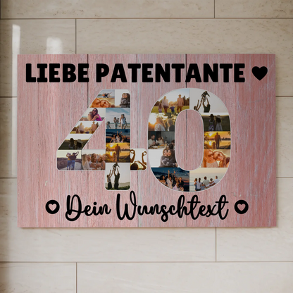 Magnet Poster mit Wunschtext 40 Geburtstag Patentante