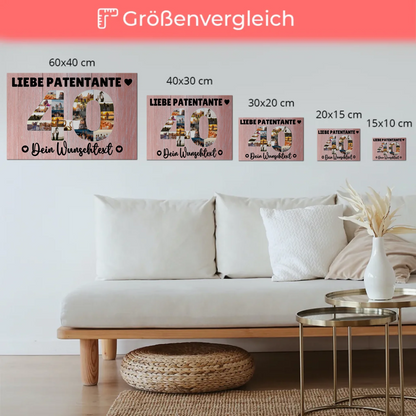 Magnet Poster mit Wunschtext 40 Geburtstag Patentante