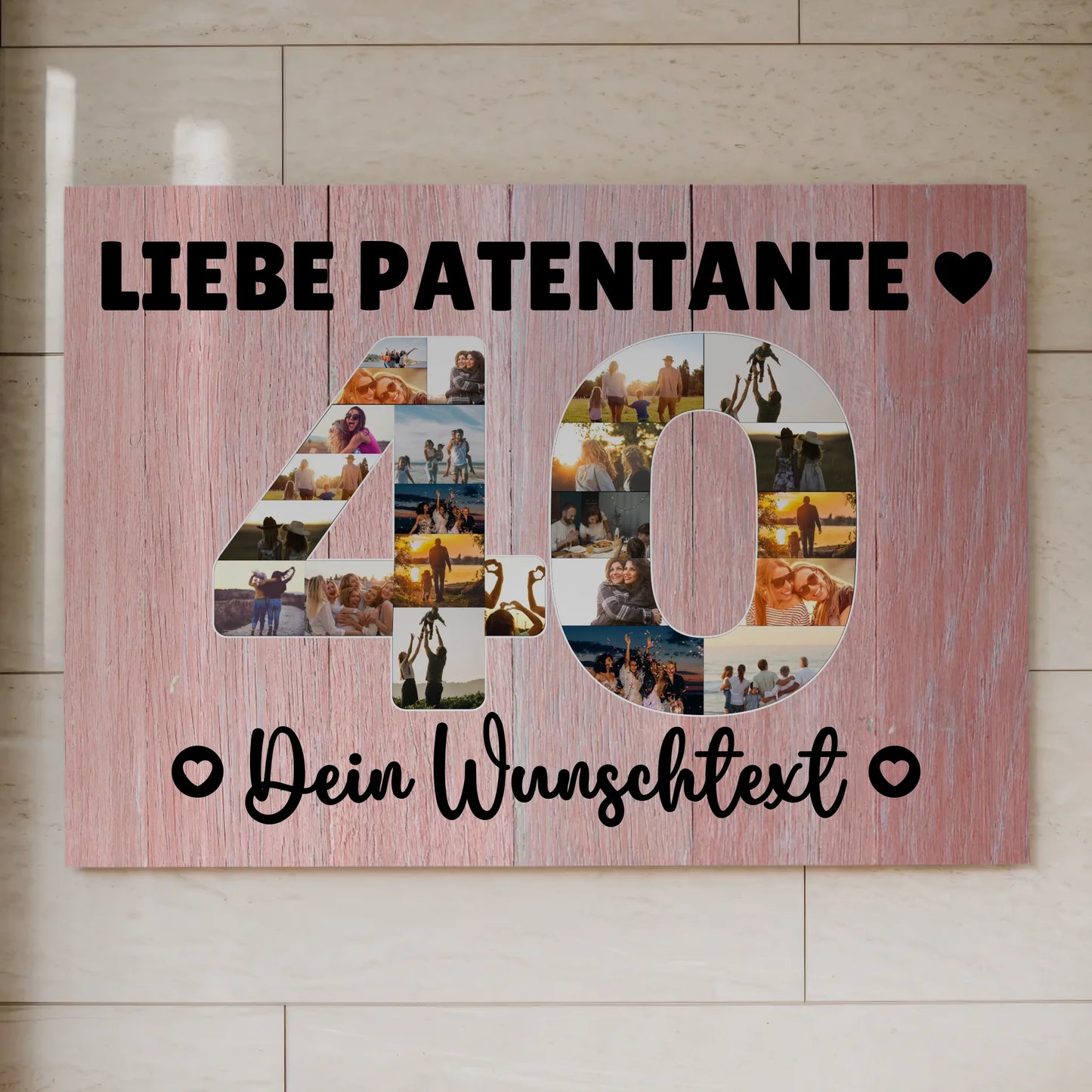 Magnet Poster mit Wunschtext 40 Geburtstag Patentante