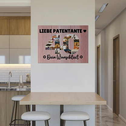 Magnet Poster mit Wunschtext 40 Geburtstag Patentante