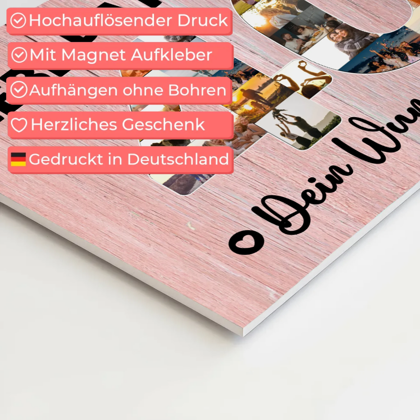 Magnet Poster mit Wunschtext 40 Geburtstag Patentante