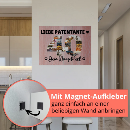 Magnet Poster mit Wunschtext 40 Geburtstag Patentante