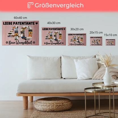 Magnet Poster mit Wunschtext 40 Geburtstag Patentante