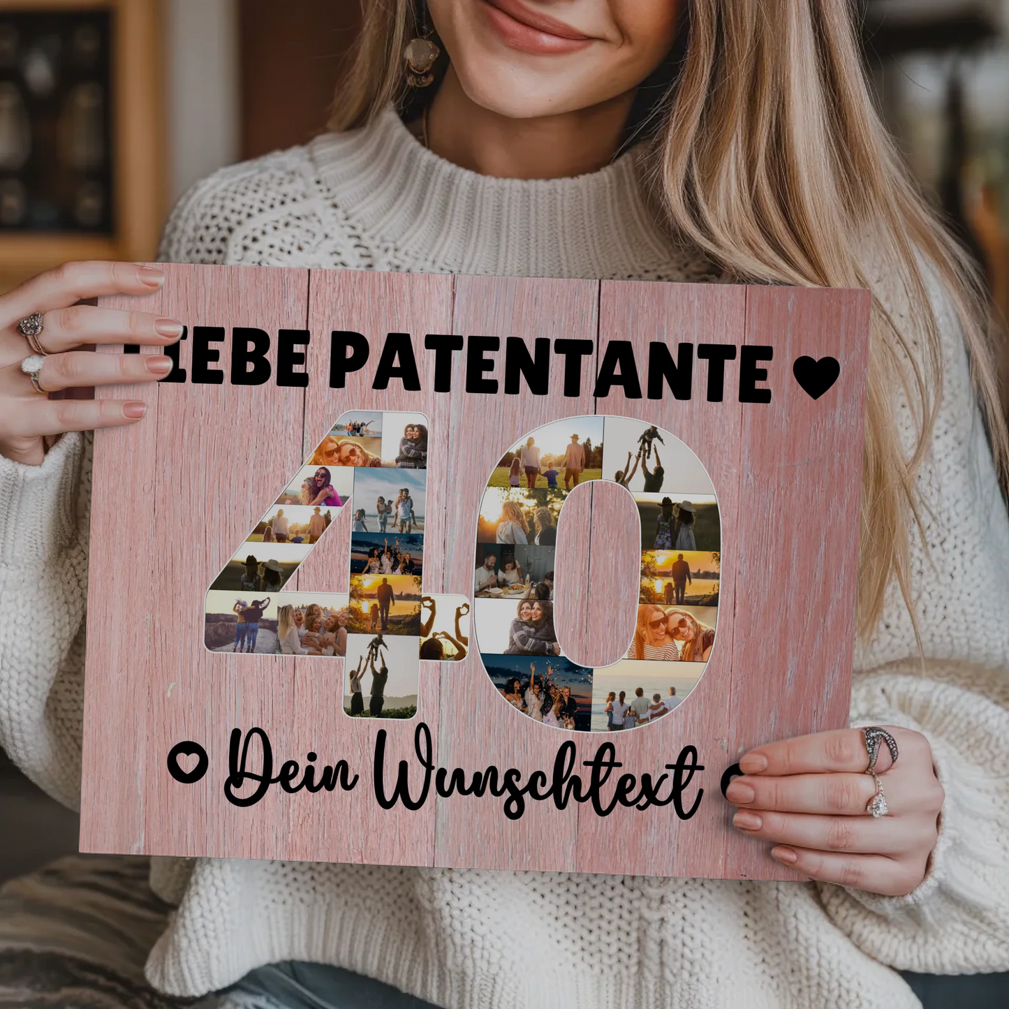 Magnet Poster mit Wunschtext 40 Geburtstag Patentante