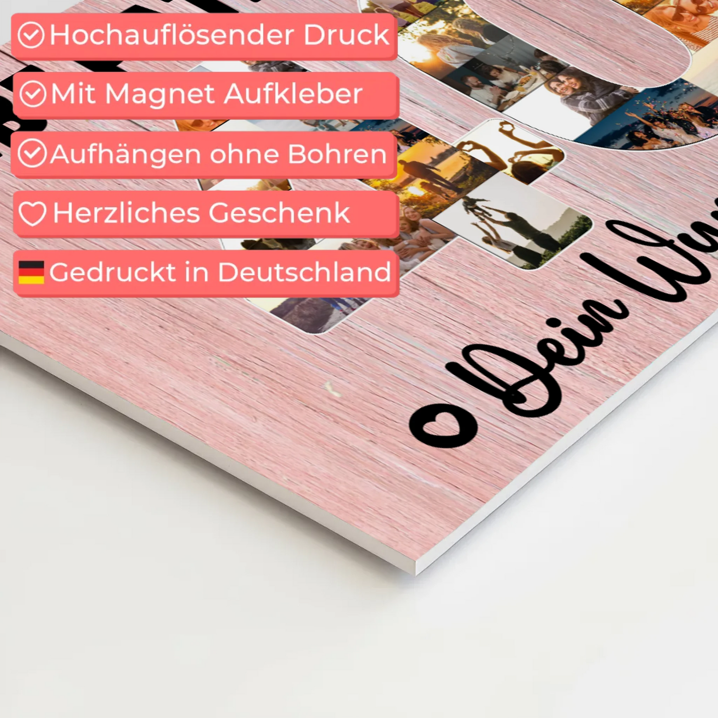 Magnet Poster mit Wunschtext 40 Geburtstag Patentante