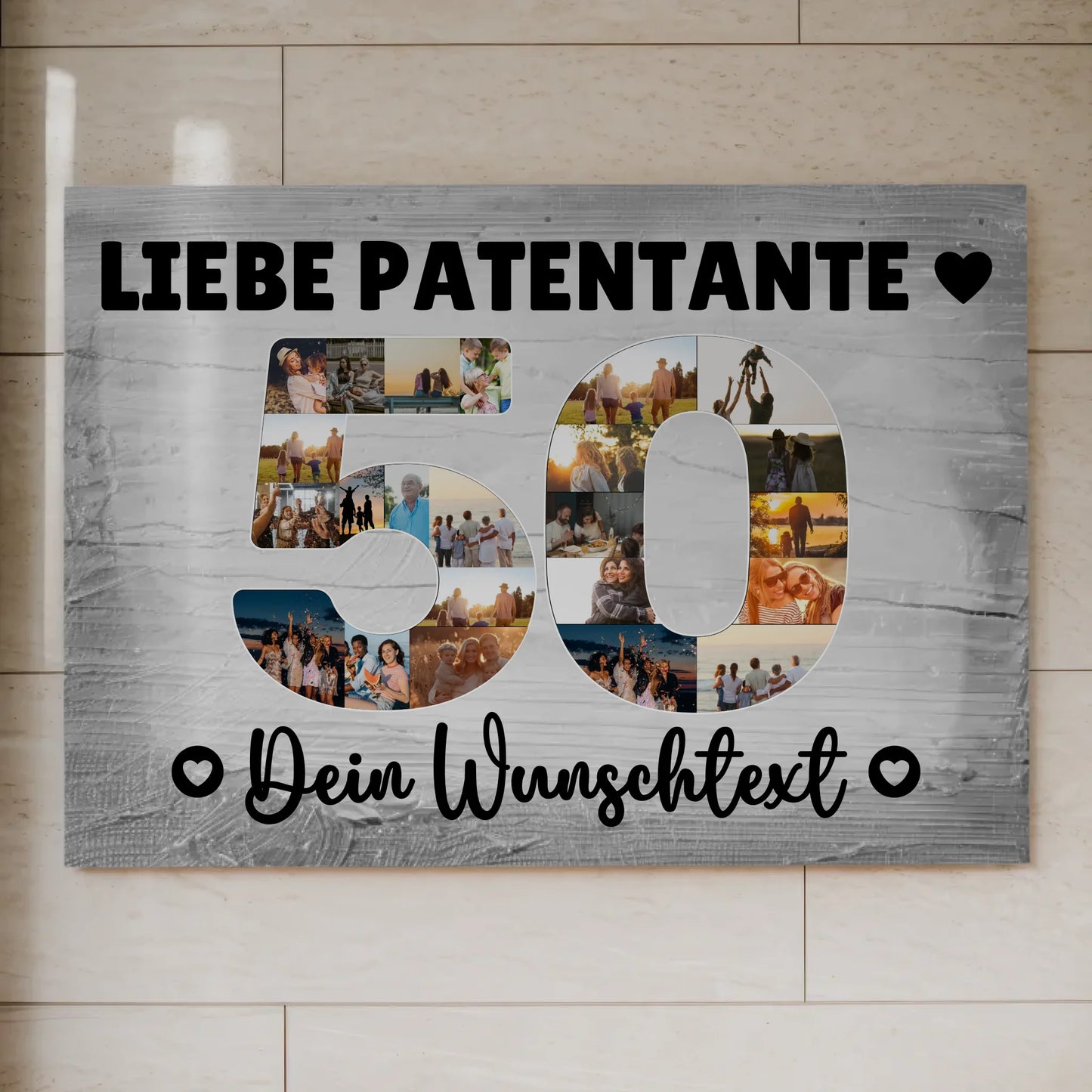 Magnet Wandbild mit Unterschriften 50 Geburtstag Patentante