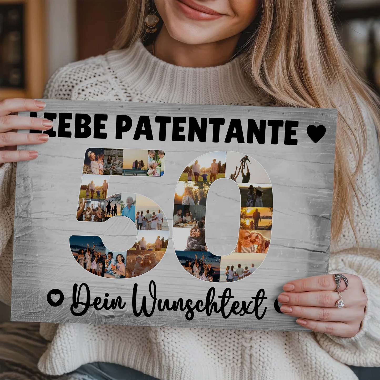 Magnet Wandbild mit Unterschriften 50 Geburtstag Patentante