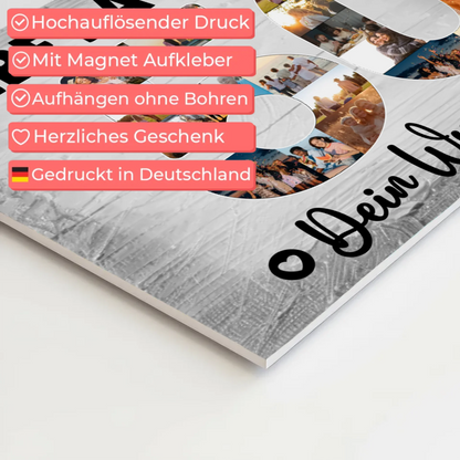 Magnet Wandbild mit Unterschriften 50 Geburtstag Patentante