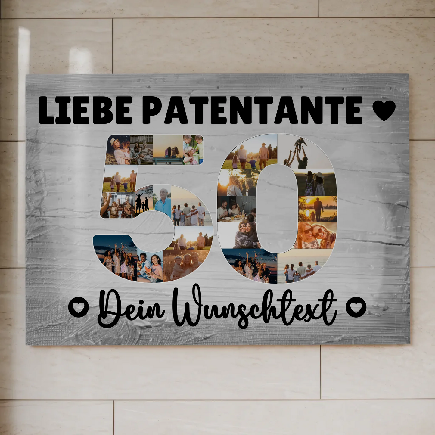 Magnet Wandbild mit Unterschriften 50 Geburtstag Patentante