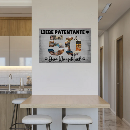 Magnet Wandbild mit Unterschriften 50 Geburtstag Patentante