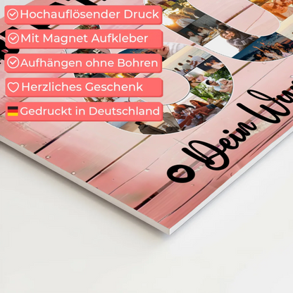 Magnetisches Fotoboard Poster mit Wunschtext 60 Geburtstag Patentante