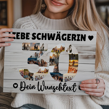 Fotoboard Magnet Poster mit Unterschriften 30 Geburtstag