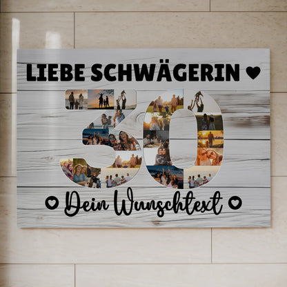 Fotoboard Magnet Poster mit Unterschriften 30 Geburtstag
