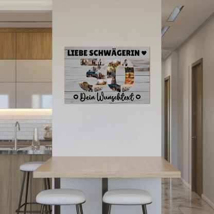 Fotoboard Magnet Poster mit Unterschriften 30 Geburtstag