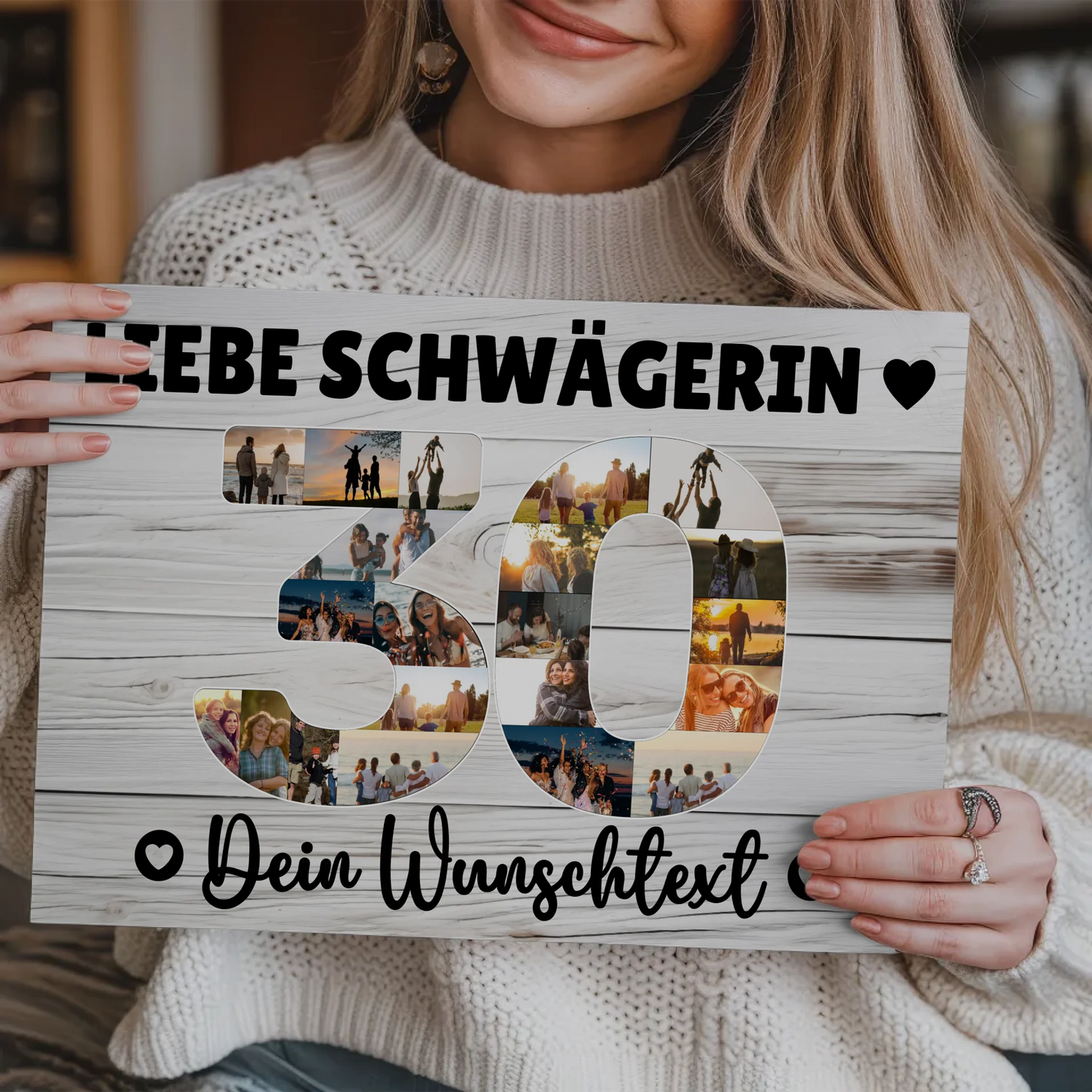 Fotoboard Magnet Poster mit Unterschriften 30 Geburtstag